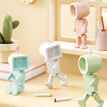 Mini veilleuse LED magnétique Astronaute, ornements de blocs de construction, lampe de bureau, rond blanc, rond rose, rond bleu, rond vert, carré blanc, carré rose, carré bleu, carré vert