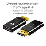 Adaptateur vidéo audio JINGHUA DP mâle vers HDMI femelle, version universelle 1080P, version universelle 4K
