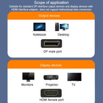 Adaptateur vidéo audio JINGHUA DP mâle vers HDMI femelle, version universelle 1080P, version universelle 4K