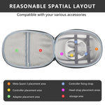 Pour Meta Quest 3 VR Sac de rangement EVA Coque rigide Sac à main, Gris