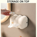 Boîte à mouchoirs nuage style crème support mural en plastique pour serviettes de table