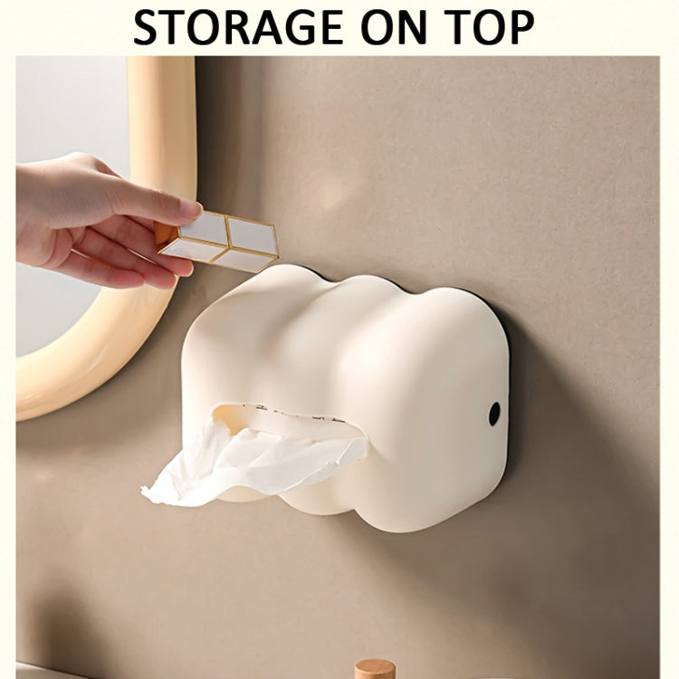 Boîte à mouchoirs nuage style crème support mural en plastique pour serviettes de table