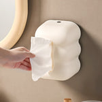 Boîte à mouchoirs nuage style crème support mural en plastique pour serviettes de table