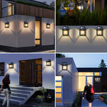 Applique murale extérieure solaire au tungstène 3 modes Détection corporelle étanche Jardin Villa Veilleuse, Noir normal, Blanc normal, Grand noir, Grand blanc