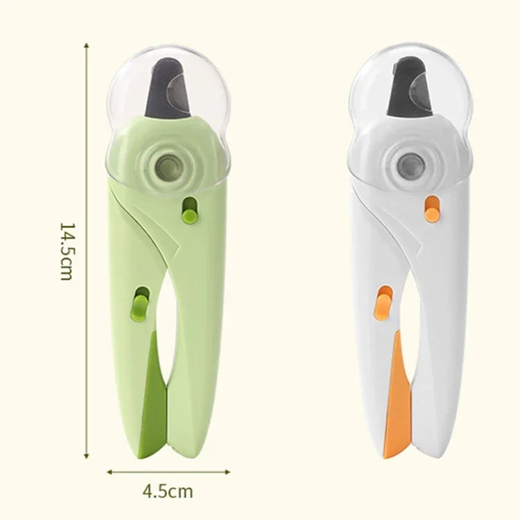 Coupe-Griffes LED pour Animaux de Compagnie, Coupe-Ongles pour Chiens et Chats avec Lime à Ongles, Blanc, Vert