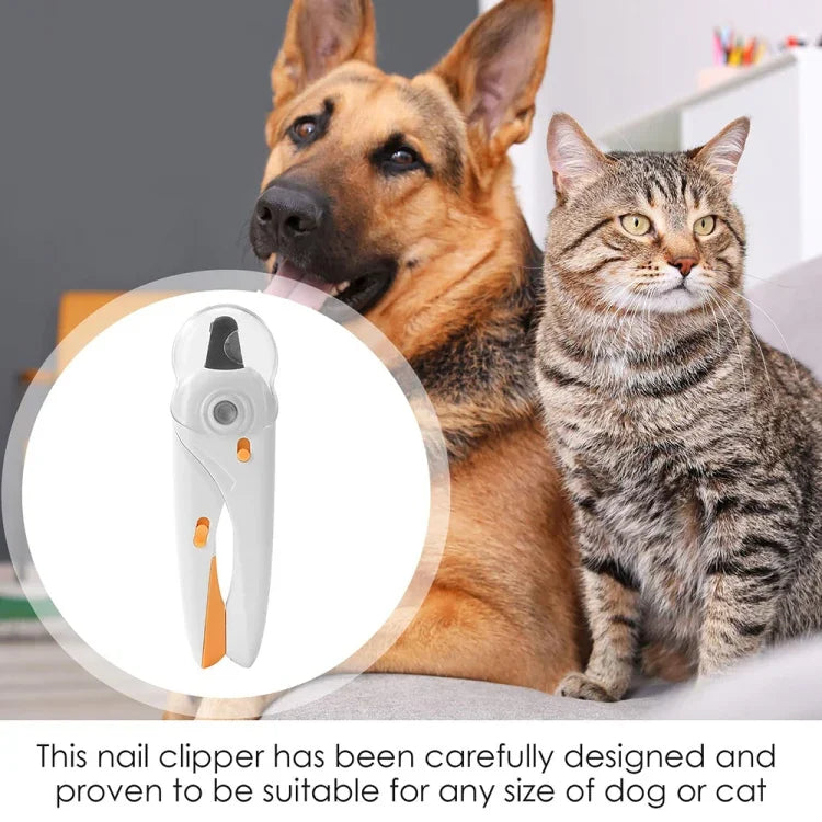 Coupe-Griffes LED pour Animaux de Compagnie, Coupe-Ongles pour Chiens et Chats avec Lime à Ongles, Blanc, Vert