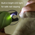 Coupe-Griffes LED pour Animaux de Compagnie, Coupe-Ongles pour Chiens et Chats avec Lime à Ongles, Blanc, Vert
