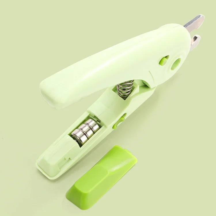 Coupe-Griffes LED pour Animaux de Compagnie, Coupe-Ongles pour Chiens et Chats avec Lime à Ongles, Blanc, Vert