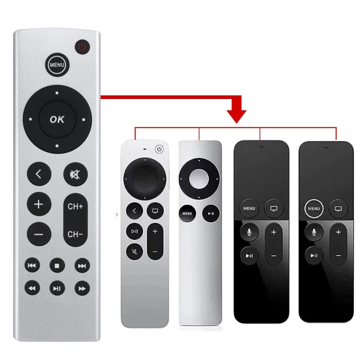 Pour télécommande Apple TV 4K / HD A2169 A1842 A1625 sans voix, style ordinaire