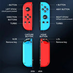 Manettes de jeu JOY-02 (gauche et droite) avec éclairage RGB, Bluetooth, pour Switch / Switch OLED / Switch Pro / Switch Lite / Switch Joy-Con, noir et gris.