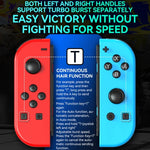 Manettes de jeu JOY-02 (gauche et droite) avec éclairage RGB, Bluetooth, compatibles Switch / Switch OLED / Switch Pro / Switch Lite / Joy-Con, bleu-rouge, vert-bleu, blanc