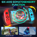 Manettes de jeu JOY-02 (gauche et droite) avec éclairage RGB, Bluetooth, compatibles Switch / Switch OLED / Switch Pro / Switch Lite / Joy-Con, bleu-rouge, vert-bleu, blanc