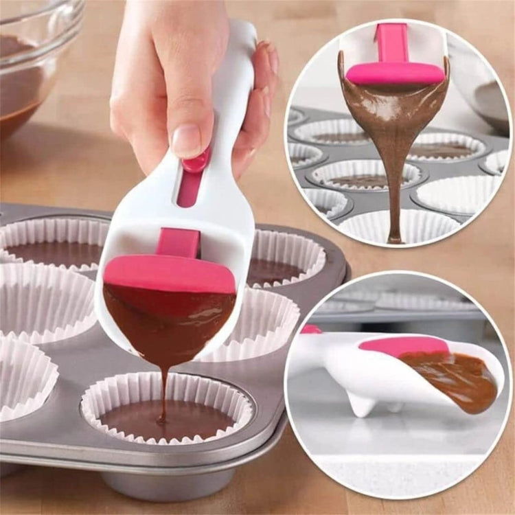 Cuillère à cupcake poussoir Économie de travail Pâte Sauce chocolat Cuillère doseuse