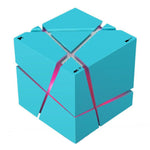 Qone Cube AI Smart Voice-Controlled Bluetooth Speaker RGB Light Mini Wireless Audio, AI Voice-Controlled (Blue), AI Voice-Controlled (Pink), AI Voice-Controlled (Black), AI Voice-Controlled (White)