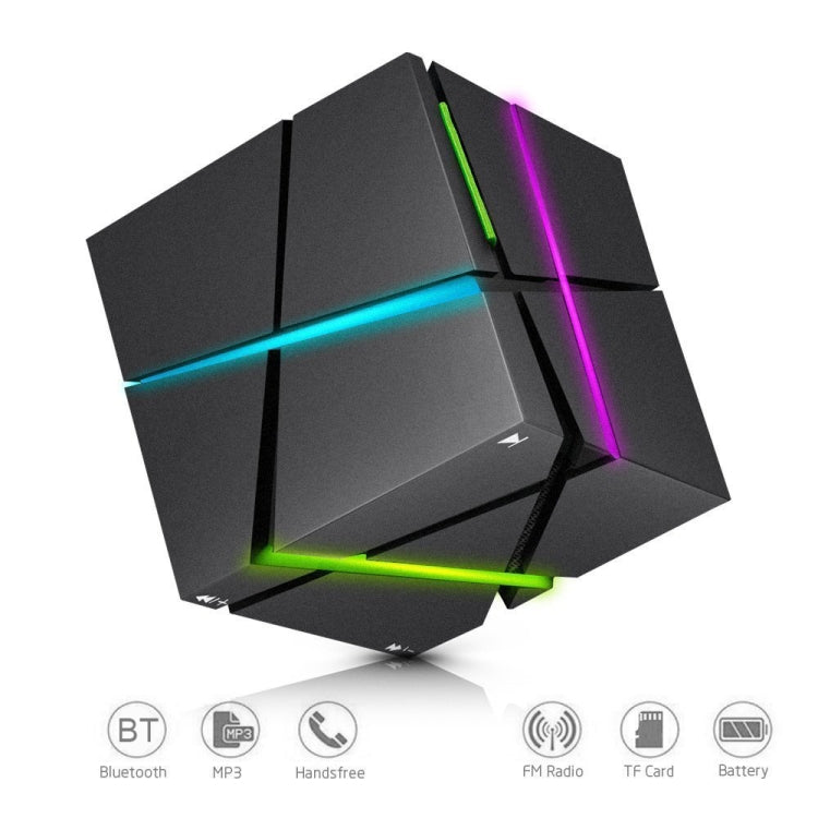 Enceinte Bluetooth AI Qone Cube à Commande Vocale avec Lumière RGB Mini Audio Sans Fil, Commande Vocale AI (Bleu), Commande Vocale AI (Rose), Commande Vocale AI (Noir), Commande Vocale AI (Blanc)