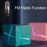 Enceinte Bluetooth AI Qone Cube à Commande Vocale avec Lumière RGB Mini Audio Sans Fil, Commande Vocale AI (Bleu), Commande Vocale AI (Rose), Commande Vocale AI (Noir), Commande Vocale AI (Blanc)