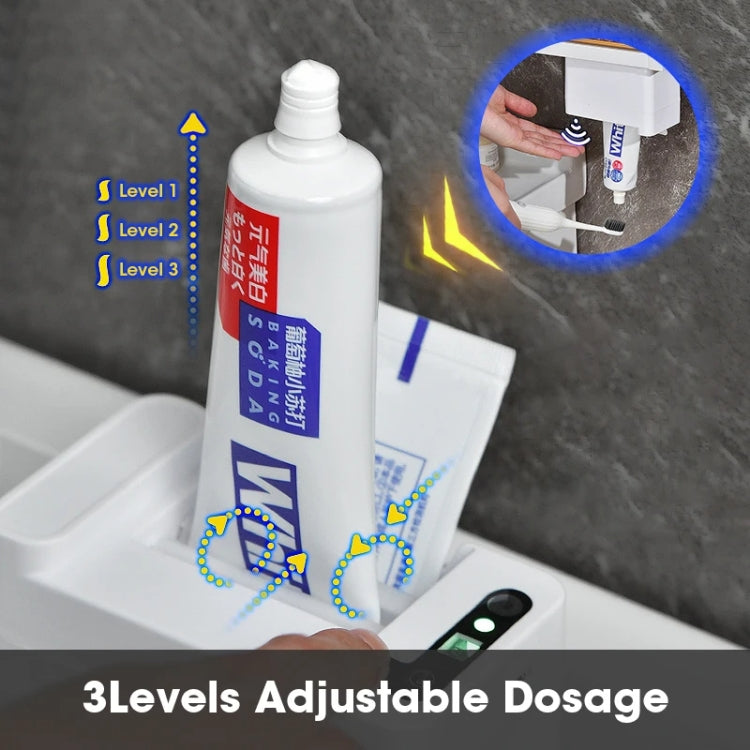 Distributeur de dentifrice automatique électrique intelligent à induction, blanc à pile, blanc rechargeable, argent à pile, argent rechargeable