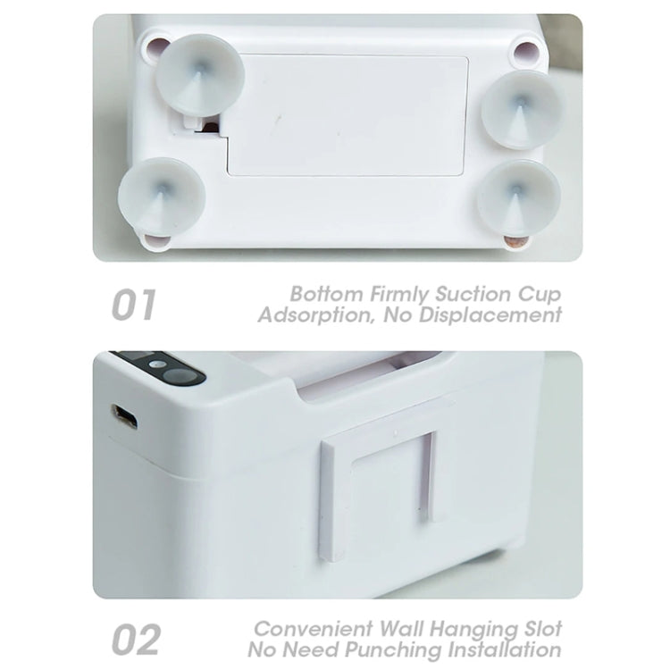 Distributeur de dentifrice automatique électrique intelligent à induction, blanc à pile, blanc rechargeable, argent à pile, argent rechargeable