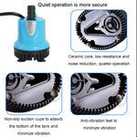 Pompe à aspiration par le bas anti-séchage pour aquarium, pompe submersible à succion de déchets, wigwam bonsaï, JN-311 12W