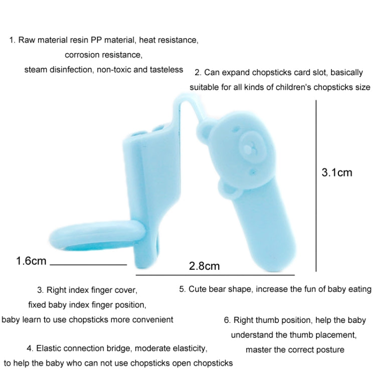 3 pièces/ensemble correcteur de prise pour baguettes pour enfants, baguettes d'apprentissage antidérapantes, manchons de doigts