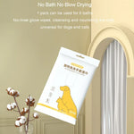 KIMHOME Pet Lingettes Gant de Bain Sans Rinçage pour Chiens et Chats Nettoyage Désodorisant Nettoyage à Sec Fournitures pour Animaux de Compagnie, 6 lingettes/paquet