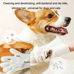 KIMHOME Pet Lingettes Gant de Bain Sans Rinçage pour Chiens et Chats Nettoyage Désodorisant Nettoyage à Sec Fournitures pour Animaux de Compagnie, 6 lingettes/paquet