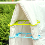 Lot de 2 pinces à couette grandes, coupe-vent, antidérapantes, en plastique, pour étendoir à linge, articles ménagers