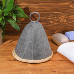 Chapeau de sauna en feutre, bonnet de bain pour sources chaudes, bonnet de séchage de cheveux absorbant