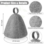 Chapeau de sauna en feutre, bonnet de bain pour sources chaudes, bonnet de séchage de cheveux absorbant