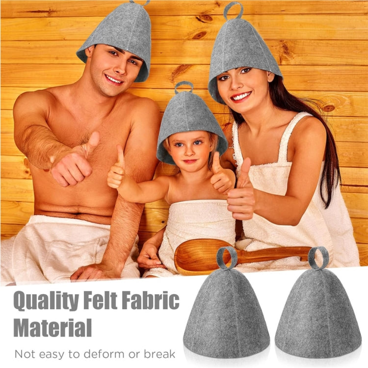 Chapeau de sauna en feutre, bonnet de bain pour sources chaudes, bonnet de séchage de cheveux absorbant