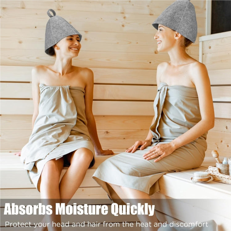 Chapeau de sauna en feutre, bonnet de bain pour sources chaudes, bonnet de séchage de cheveux absorbant