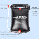 Sac de douche solaire pliant extérieur Sac de rangement d'eau portable pour usage domestique, 20L, 25L