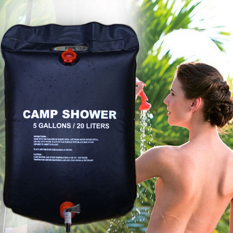 Sac de douche solaire pliant extérieur Sac de rangement d'eau portable pour usage domestique, 20L, 25L