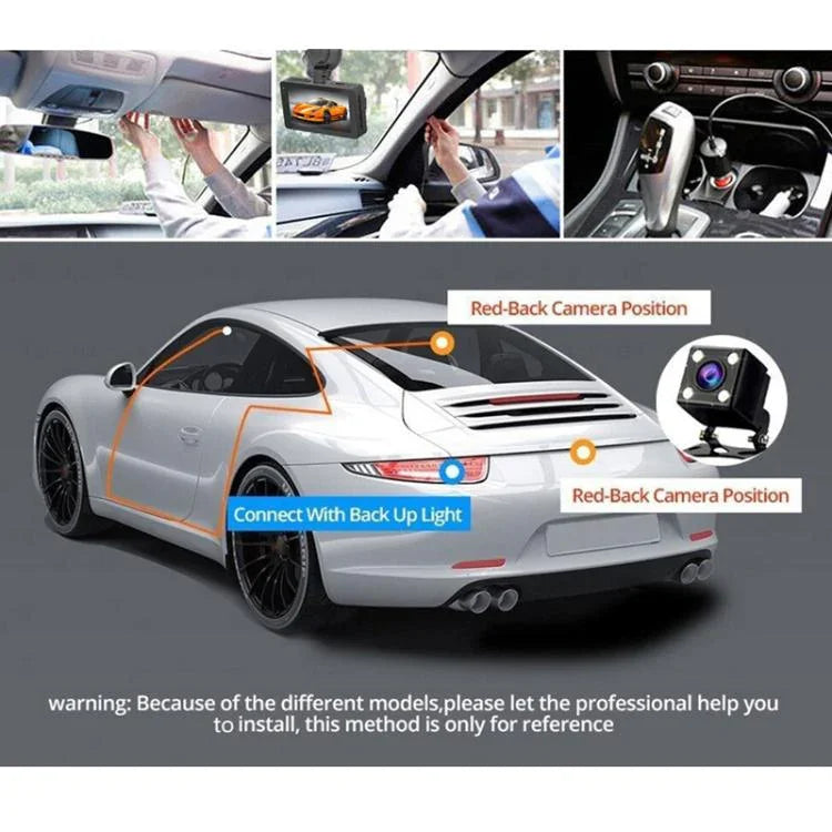3-Inch Dual-Lens Front 4K + Rear 2K HD WiFi Connected Driving Recorder, A5