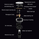 Car Aroma Diffuser Air Vent Rotating Retro Gramophone Fragrance Diffuser Ornament, Gramophone+3pcs Refill Aroma