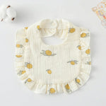 Bavoir pour bébé avec volants, serviette pour salive, tissu doux en coton, lange, jaune citron, lapin, jaune orange, cœur pêche, lapin champignon, feuille fruit, petit lapin rose, amour, fleur hollandaise, floral, rose, écureuil, arc-en-ciel, petit tigre
