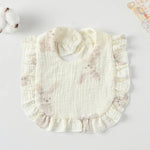 Bavoir pour bébé avec volants, serviette pour salive, tissu doux en coton, lange, jaune citron, lapin, jaune orange, cœur pêche, lapin champignon, feuille fruit, petit lapin rose, amour, fleur hollandaise, floral, rose, écureuil, arc-en-ciel, petit tigre