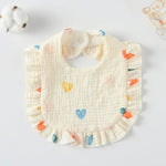 Bavoir pour bébé avec volants, serviette pour salive, tissu doux en coton, lange, jaune citron, lapin, jaune orange, cœur pêche, lapin champignon, feuille fruit, petit lapin rose, amour, fleur hollandaise, floral, rose, écureuil, arc-en-ciel, petit tigre