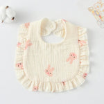 Bavoir pour bébé avec volants, serviette pour salive, tissu doux en coton, lange, jaune citron, lapin, jaune orange, cœur pêche, lapin champignon, feuille fruit, petit lapin rose, amour, fleur hollandaise, floral, rose, écureuil, arc-en-ciel, petit tigre