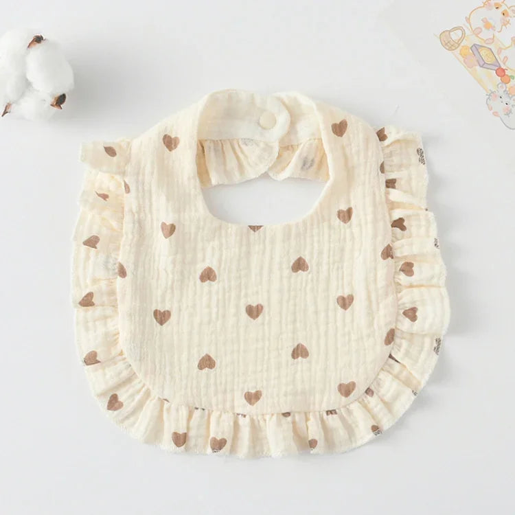 Bavoir pour bébé avec volants, serviette pour salive, tissu doux en coton, lange, jaune citron, lapin, jaune orange, cœur pêche, lapin champignon, feuille fruit, petit lapin rose, amour, fleur hollandaise, floral, rose, écureuil, arc-en-ciel, petit tigre