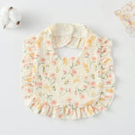 Bavoir pour bébé avec volants, serviette pour salive, tissu doux en coton, lange, jaune citron, lapin, jaune orange, cœur pêche, lapin champignon, feuille fruit, petit lapin rose, amour, fleur hollandaise, floral, rose, écureuil, arc-en-ciel, petit tigre