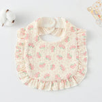 Bavoir pour bébé avec volants, serviette pour salive, tissu doux en coton, lange, jaune citron, lapin, jaune orange, cœur pêche, lapin champignon, feuille fruit, petit lapin rose, amour, fleur hollandaise, floral, rose, écureuil, arc-en-ciel, petit tigre