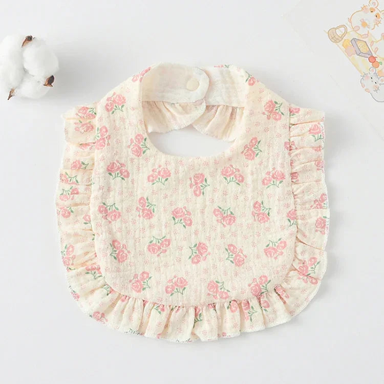 Bavoir pour bébé avec volants, serviette pour salive, tissu doux en coton, lange, jaune citron, lapin, jaune orange, cœur pêche, lapin champignon, feuille fruit, petit lapin rose, amour, fleur hollandaise, floral, rose, écureuil, arc-en-ciel, petit tigre