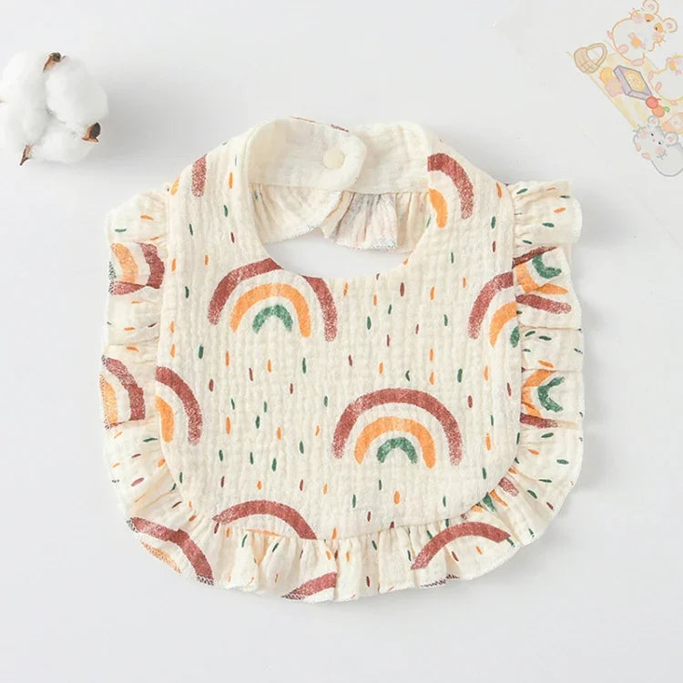 Bavoir pour bébé avec volants, serviette pour salive, tissu doux en coton, lange, jaune citron, lapin, jaune orange, cœur pêche, lapin champignon, feuille fruit, petit lapin rose, amour, fleur hollandaise, floral, rose, écureuil, arc-en-ciel, petit tigre