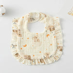 Bavoir pour bébé avec volants, serviette pour salive, tissu doux en coton, lange, jaune citron, lapin, jaune orange, cœur pêche, lapin champignon, feuille fruit, petit lapin rose, amour, fleur hollandaise, floral, rose, écureuil, arc-en-ciel, petit tigre
