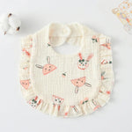 Bavoir pour bébé avec volants, serviette pour salive, tissu doux en coton, lange, jaune citron, lapin, jaune orange, cœur pêche, lapin champignon, feuille fruit, petit lapin rose, amour, fleur hollandaise, floral, rose, écureuil, arc-en-ciel, petit tigre