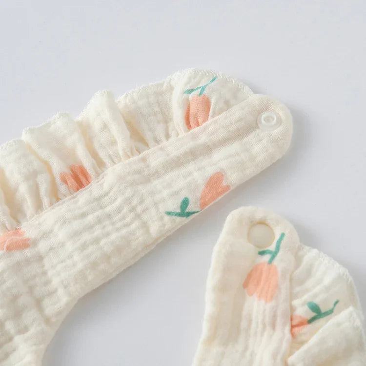 Bavoir pour bébé avec volants, serviette pour salive, tissu doux en coton, lange, jaune citron, lapin, jaune orange, cœur pêche, lapin champignon, feuille fruit, petit lapin rose, amour, fleur hollandaise, floral, rose, écureuil, arc-en-ciel, petit tigre