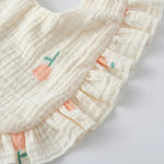Bavoir pour bébé avec volants, serviette pour salive, tissu doux en coton, lange, jaune citron, lapin, jaune orange, cœur pêche, lapin champignon, feuille fruit, petit lapin rose, amour, fleur hollandaise, floral, rose, écureuil, arc-en-ciel, petit tigre