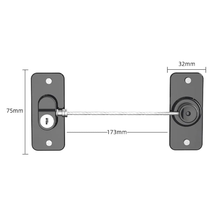 Loquet de sécurité multifonctionnel pour fenêtre d'enfant avec clé, loquet de réfrigérateur et de placard, limiteur à double usage, FQ8