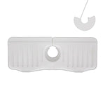 Tapis de drainage anti-éclaboussures en silicone pour robinet de cuisine et salle de bain, blanc, gris, noir, blanc+bord étanche, gris+bord étanche, noir+bord étanche